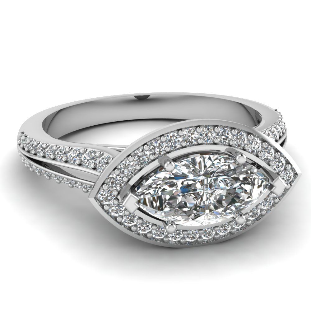 18 Big Engagement Rings Styles That Every Woman Dreams To Be With Newest Micropavé Diamond Large Wedding Bands (View 19 of 25)