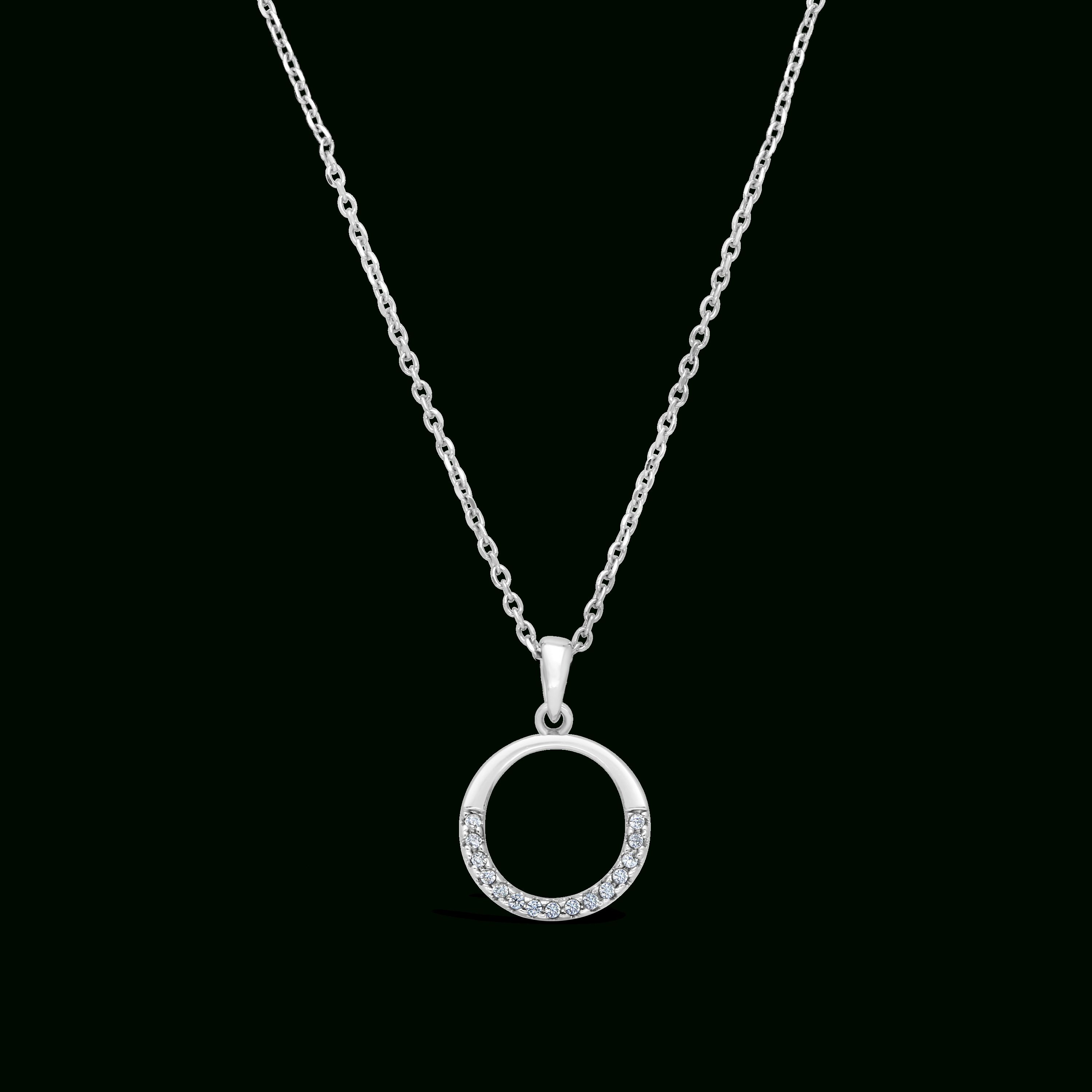 18ct White Gold Small Circle Of Life Diamond Pendant Throughout Most Popular Small Diamond Necklaces (View 7 of 25)