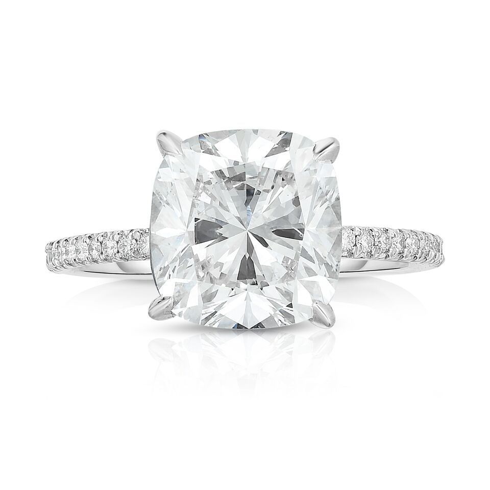 57 Exquisite Cushion Cut Engagement Rings With Regard To Cushion Cut Diamond Micropavé Engagement Rings (View 21 of 25)