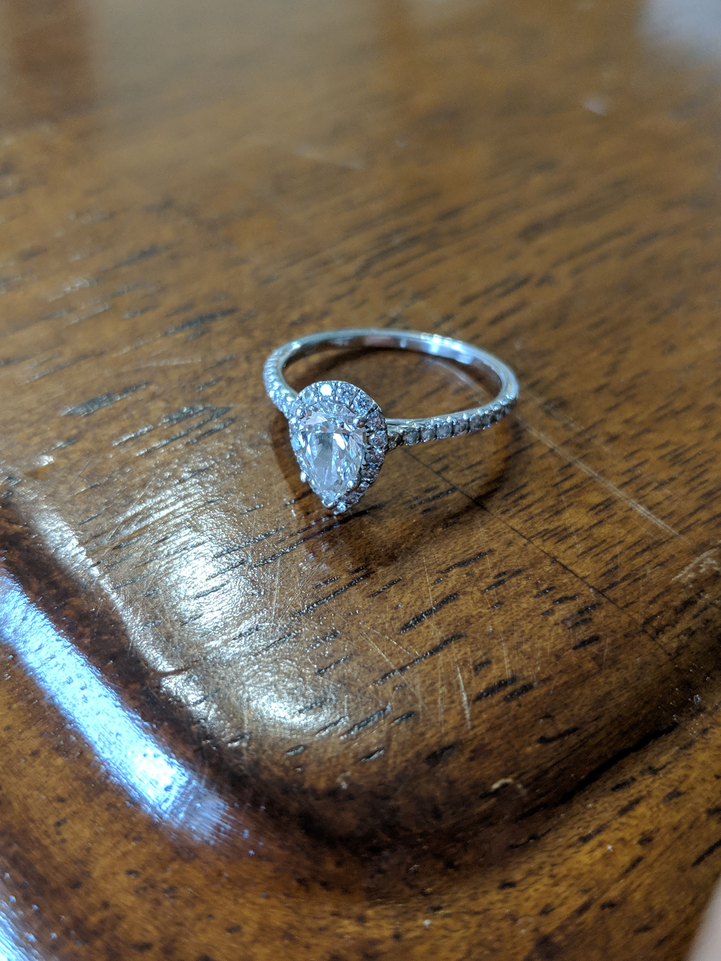 Beautiful Pear Shaped Diamond Engagement Ring Pertaining To Pear Shaped Engagement Rings (View 11 of 25)