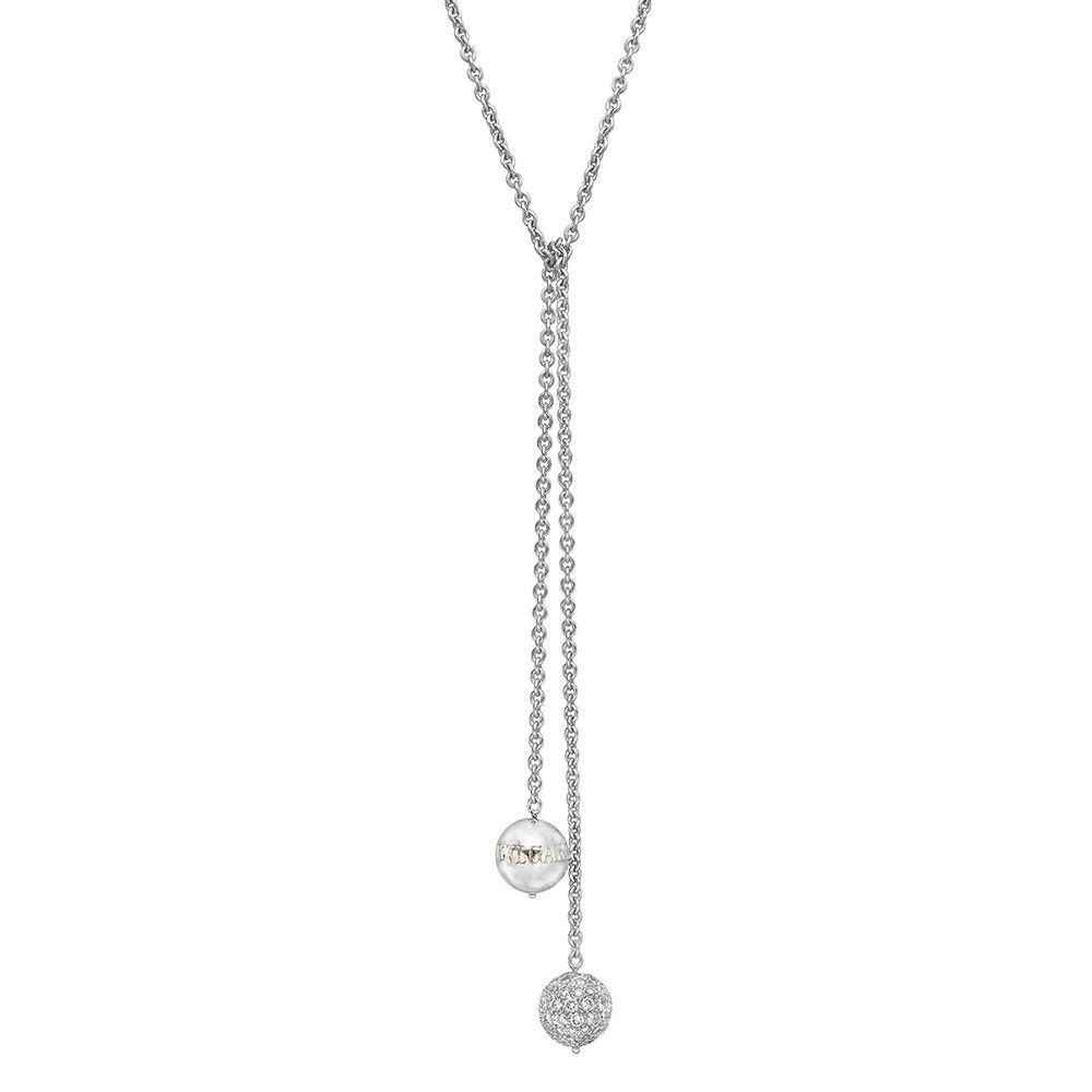 Bulgari White Gold Diamond Lariat Necklace | Betteridge Pertaining To Most Recently Released Lariat Diamond Necklaces (View 16 of 25)