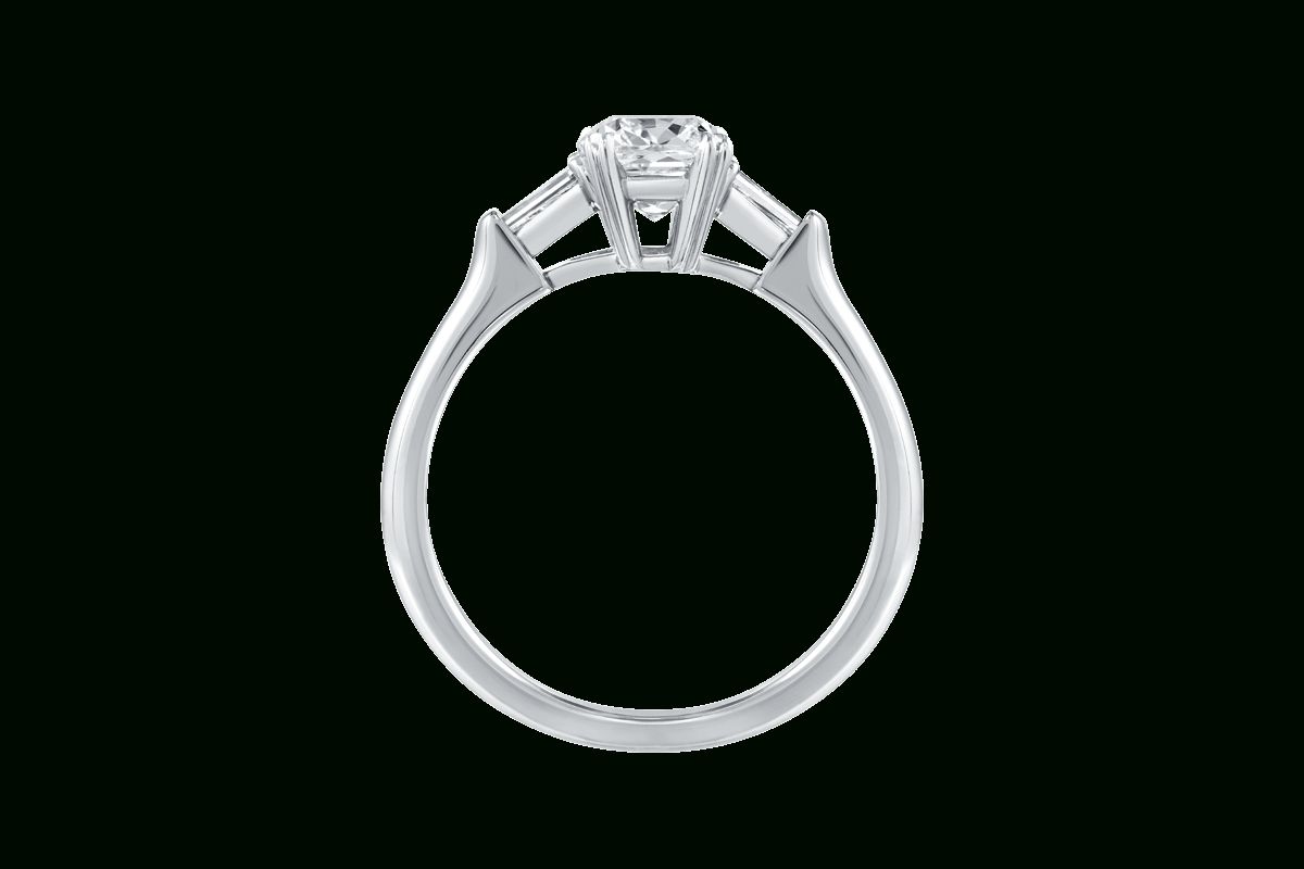 Cushion Cut Diamond Engagement Ring | Harry Winston With Cushion Cut Engagement Rings With Tapered Baguette Side Stones (View 15 of 25)