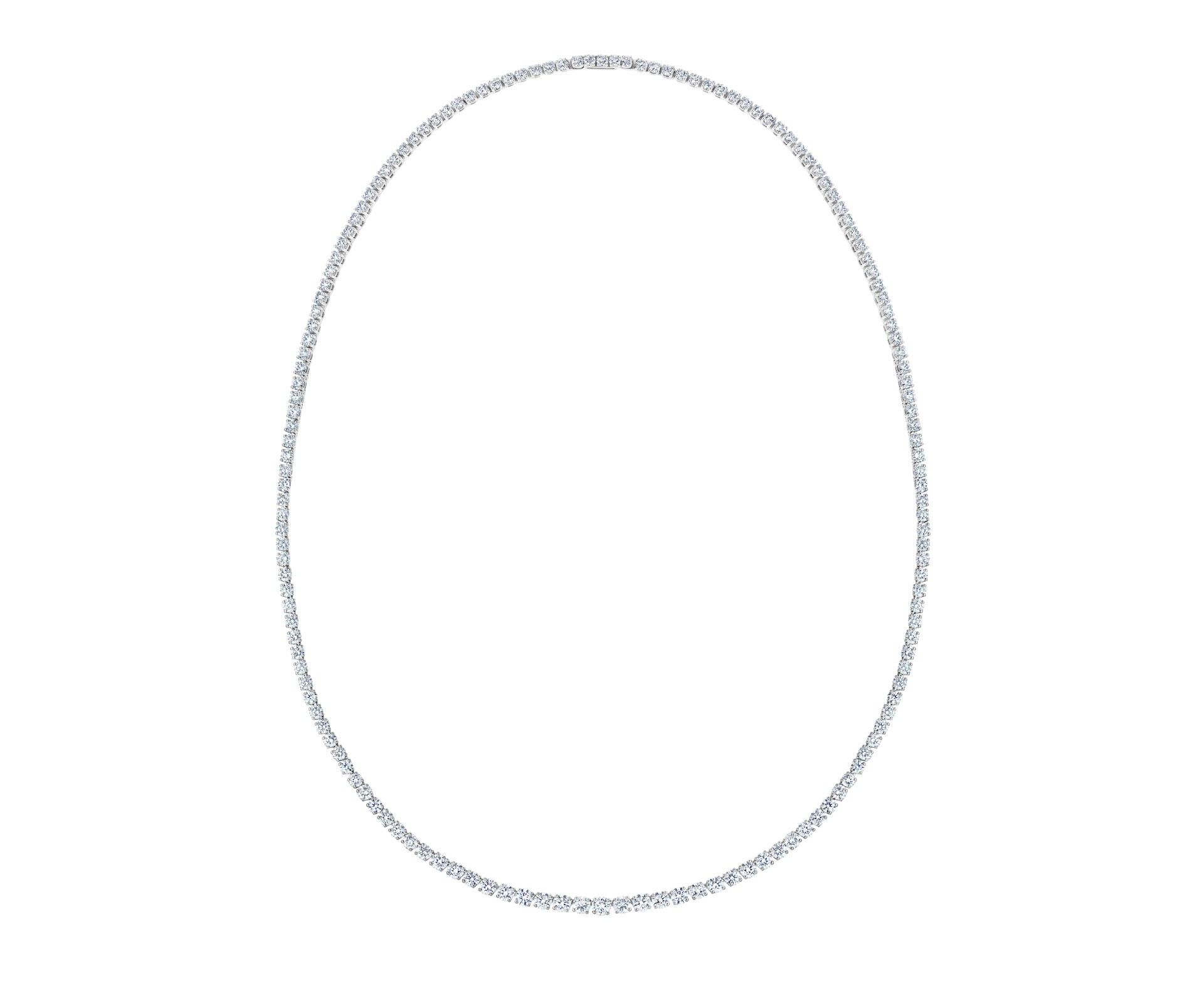 Db Classic Diamond Line Necklace In Most Recent Round Brilliant Diamond Straightline Necklaces (View 18 of 25)