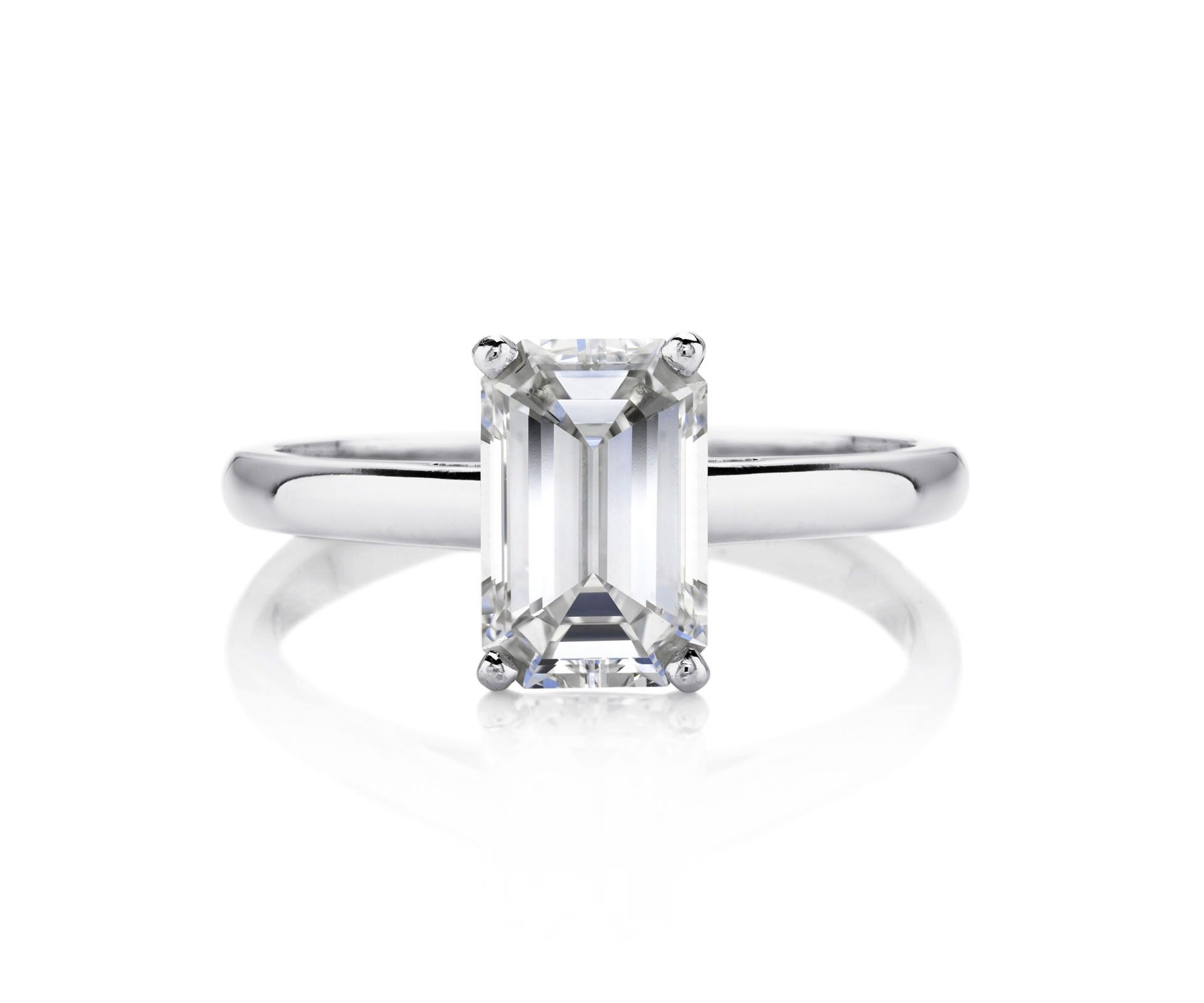 Db Classic Emerald Cut Solitaire Ring In Solitaire Emerald Cut Engagement Rings (Photo 1 of 25)