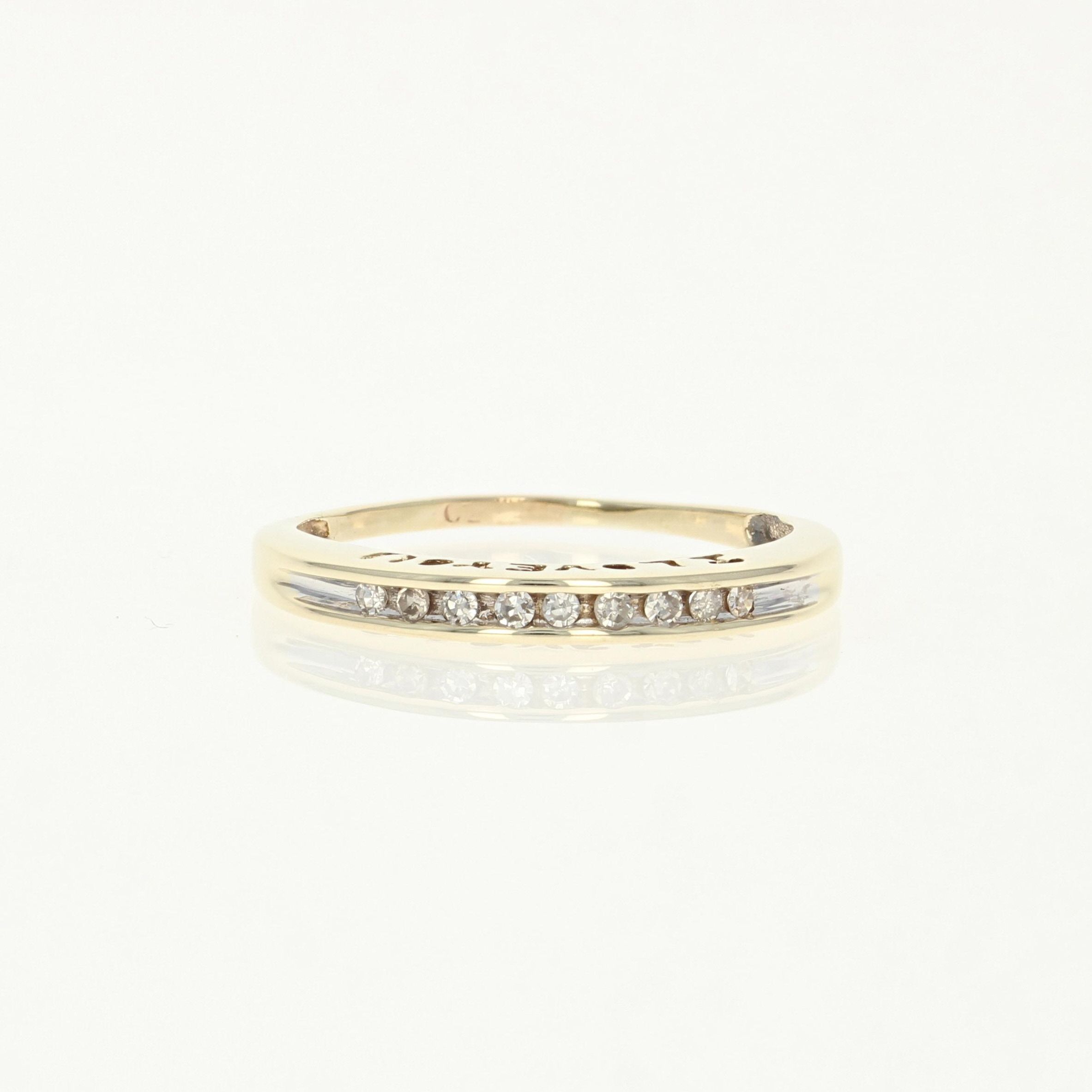Details About Diamond Wedding Band – 10k Gold Anniversary Ring Single &  Round Brilliant  (View 14 of 25)