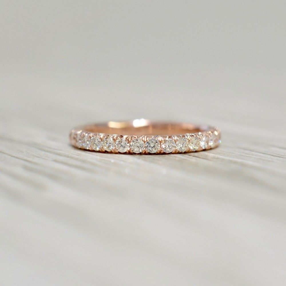 Diamond Wedding Bands In Most Up To Date Micropavé Diamond Dome Wedding Bands (View 12 of 25)