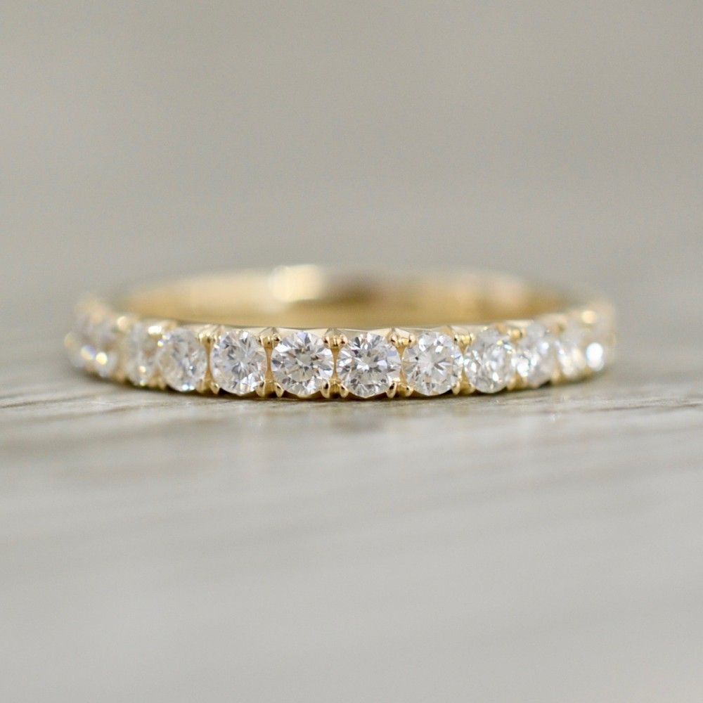 Eternity Bands For 2018 Partial Micropavé Diamond Wedding Bands (View 23 of 25)