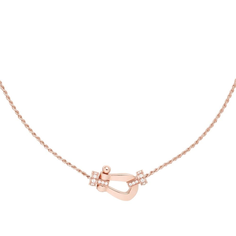 Force 10 Medium Rose Gold & Diamond Necklace With Regard To Newest Medium Diamond Necklaces (View 12 of 25)