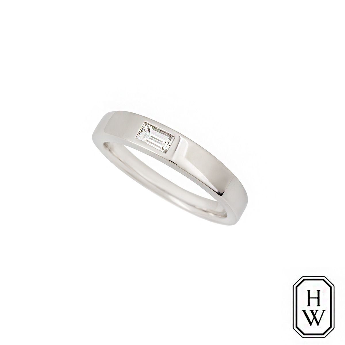 Harry Winston Baguette Cut Diamond Band In Platinum  (View 1 of 25)