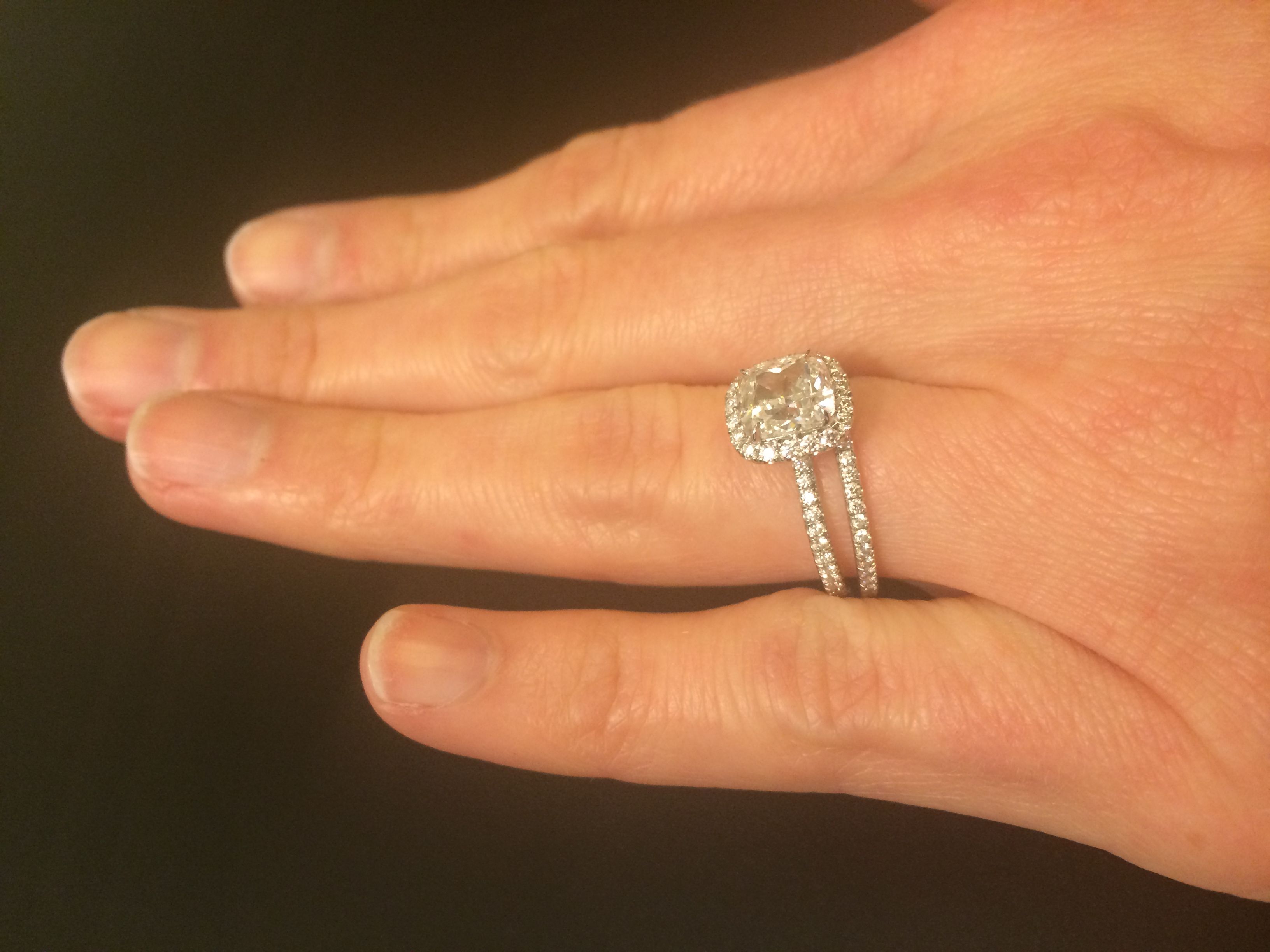 Harry Winston Cushion Cut Micropave  (View 10 of 25)