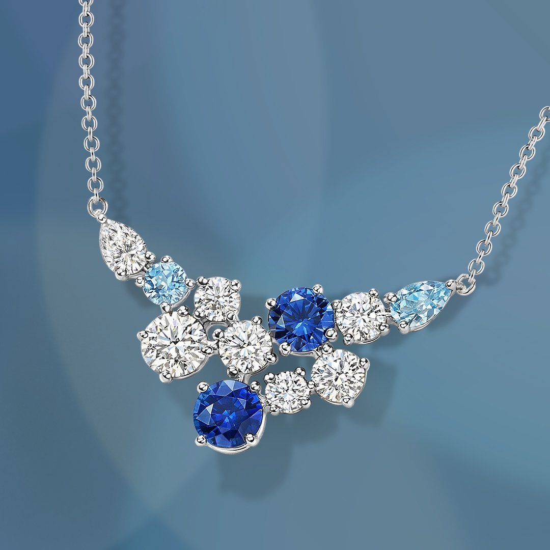 Harry Winston On Twitter: "as Dusk Falls Over New York With Current Sapphire, Aquamarine And Diamond Necklaces (View 21 of 25)
