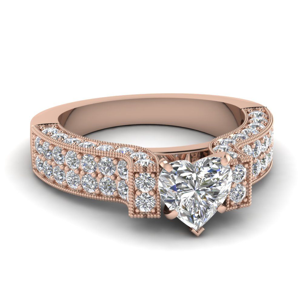 High Set Pave Diamond Ring Pertaining To 2017 Micropavé Diamond Large Wedding Bands (View 11 of 25)