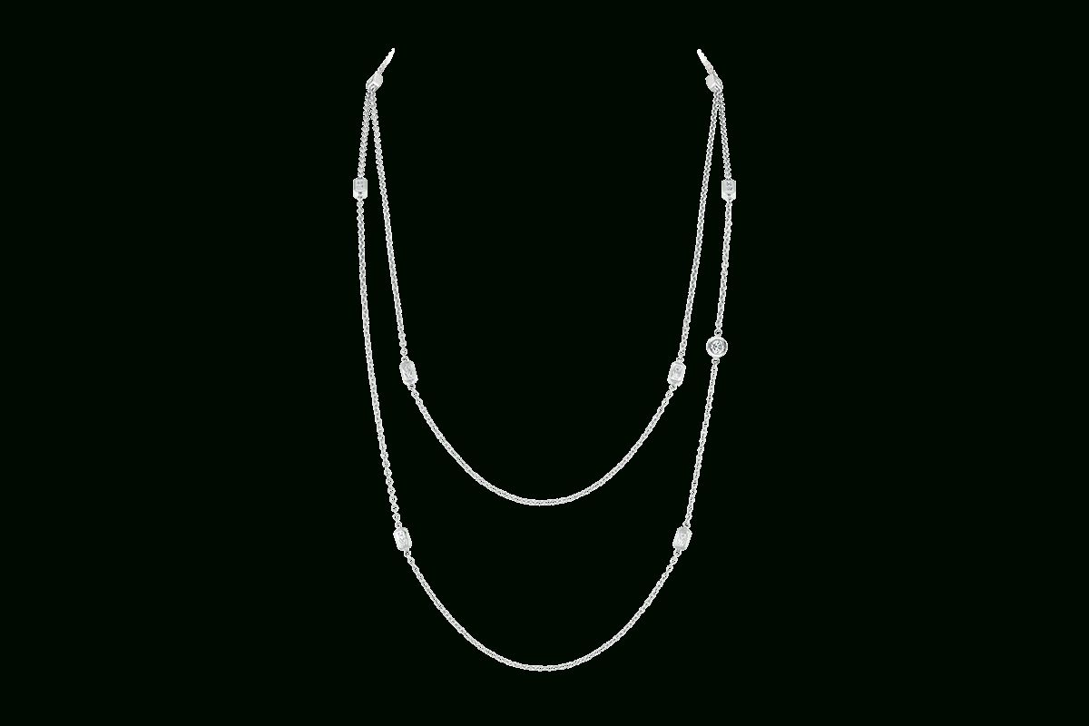 Hw Logo White Gold Diamond Sautoir | Harry Winston With Regard To 2019 White Gold Diamond Sautoir Necklaces (View 2 of 25)