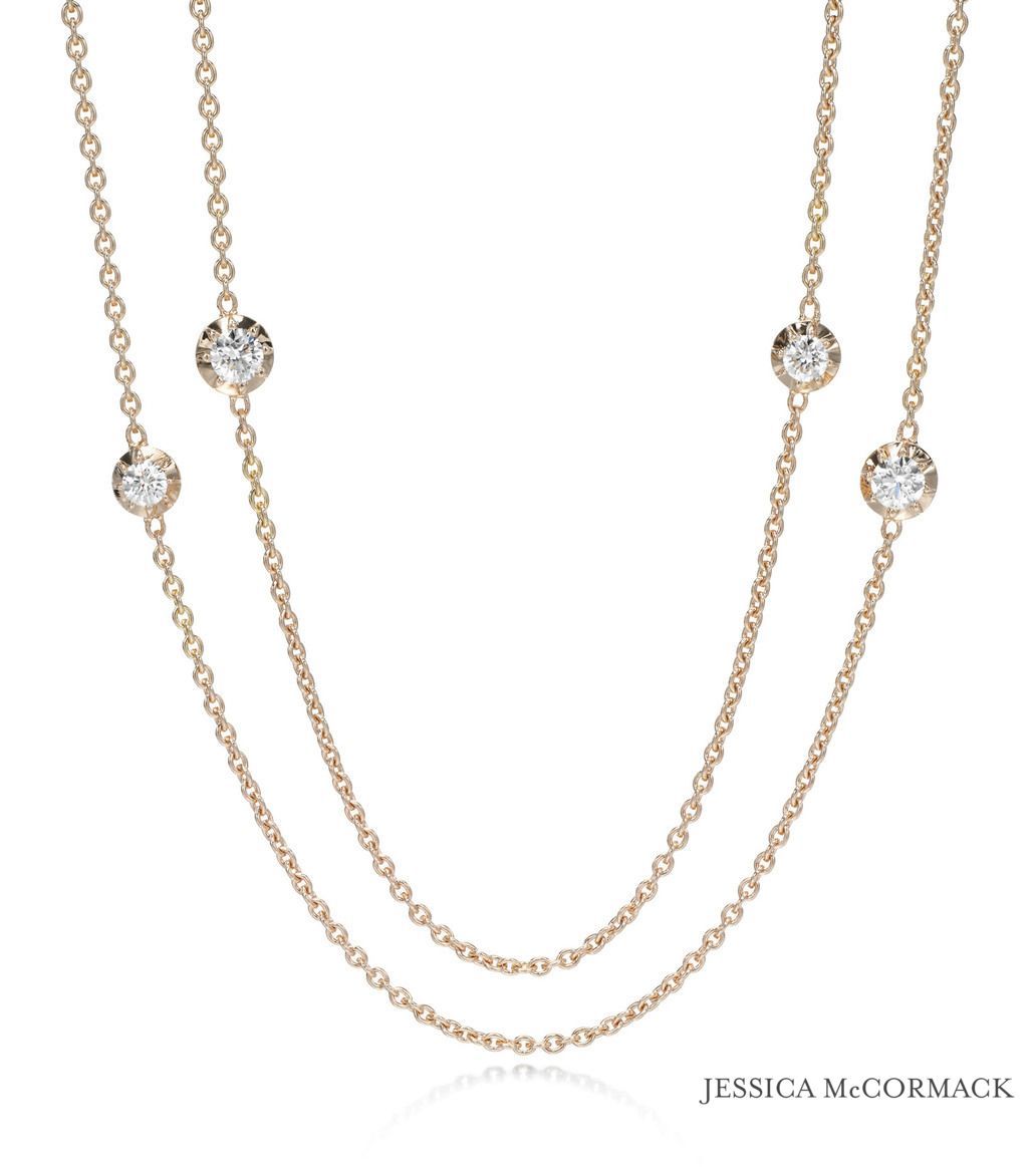 Jessica Mccormack Georgian Cut Down Diamond Sautoir Necklace With Current White Gold Diamond Sautoir Necklaces (View 15 of 25)