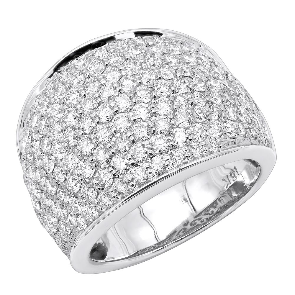 Large Pave Diamond Ring  (View 16 of 25)