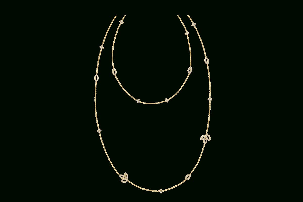 Lily Cluster Diamond Sautoir Necklace In Yellow Gold | Harry With Most Up To Date Diamond Sautoir Necklaces In Yellow Gold (View 1 of 25)