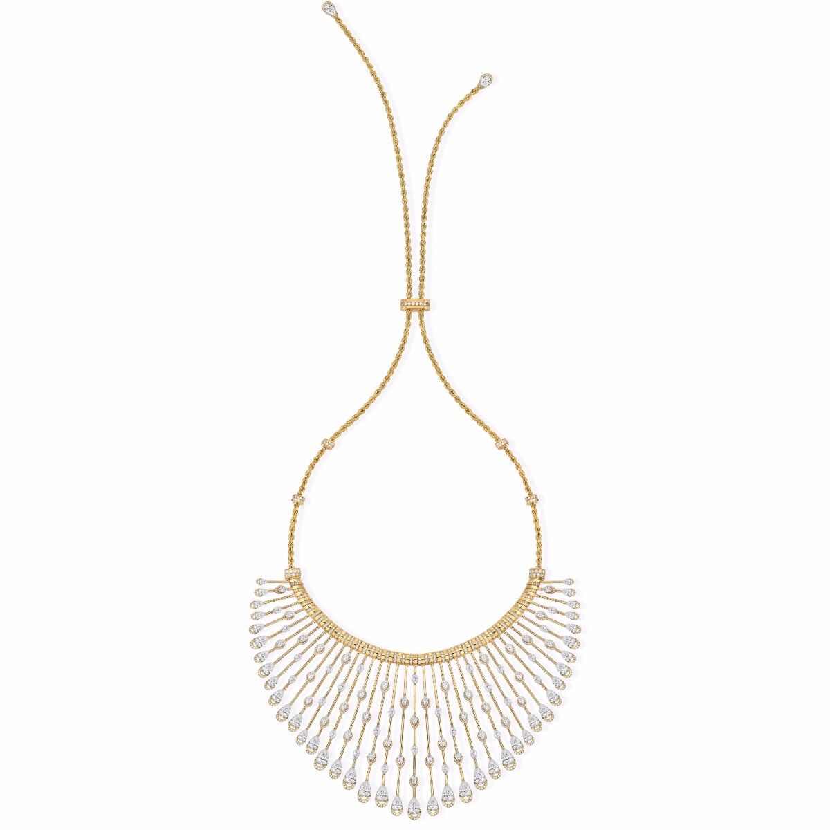 Necklace Sun Tribe : Necklace In White Gold | Messika Within 2019 Yellow Gold Diamond Sautoir Necklaces (Photo 25 of 25)