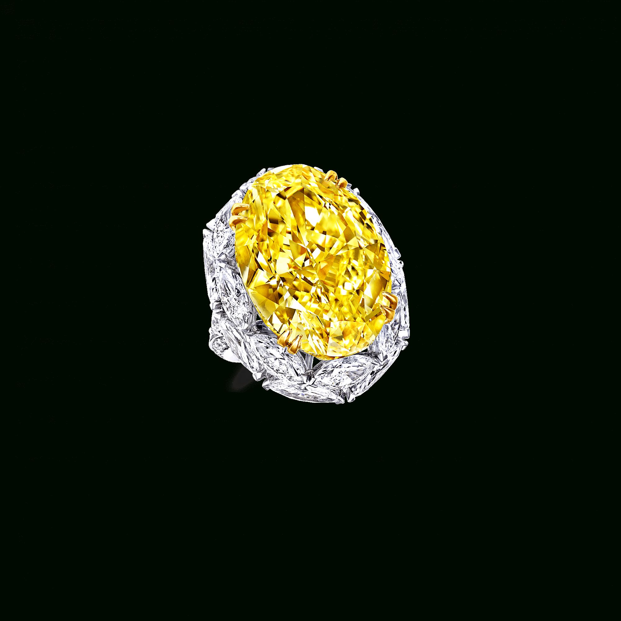 Oval Shape Yellow And White Diamond Ring | Luxury Jewelry In With Regard To Oval Shaped Yellow Diamond Rings (View 18 of 25)