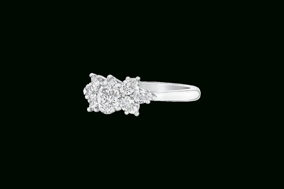 Pear Shaped Cluster Diamond Engagement Ring | Harry Winston With Pear Shaped Cluster Diamond Engagement Rings (View 3 of 25)