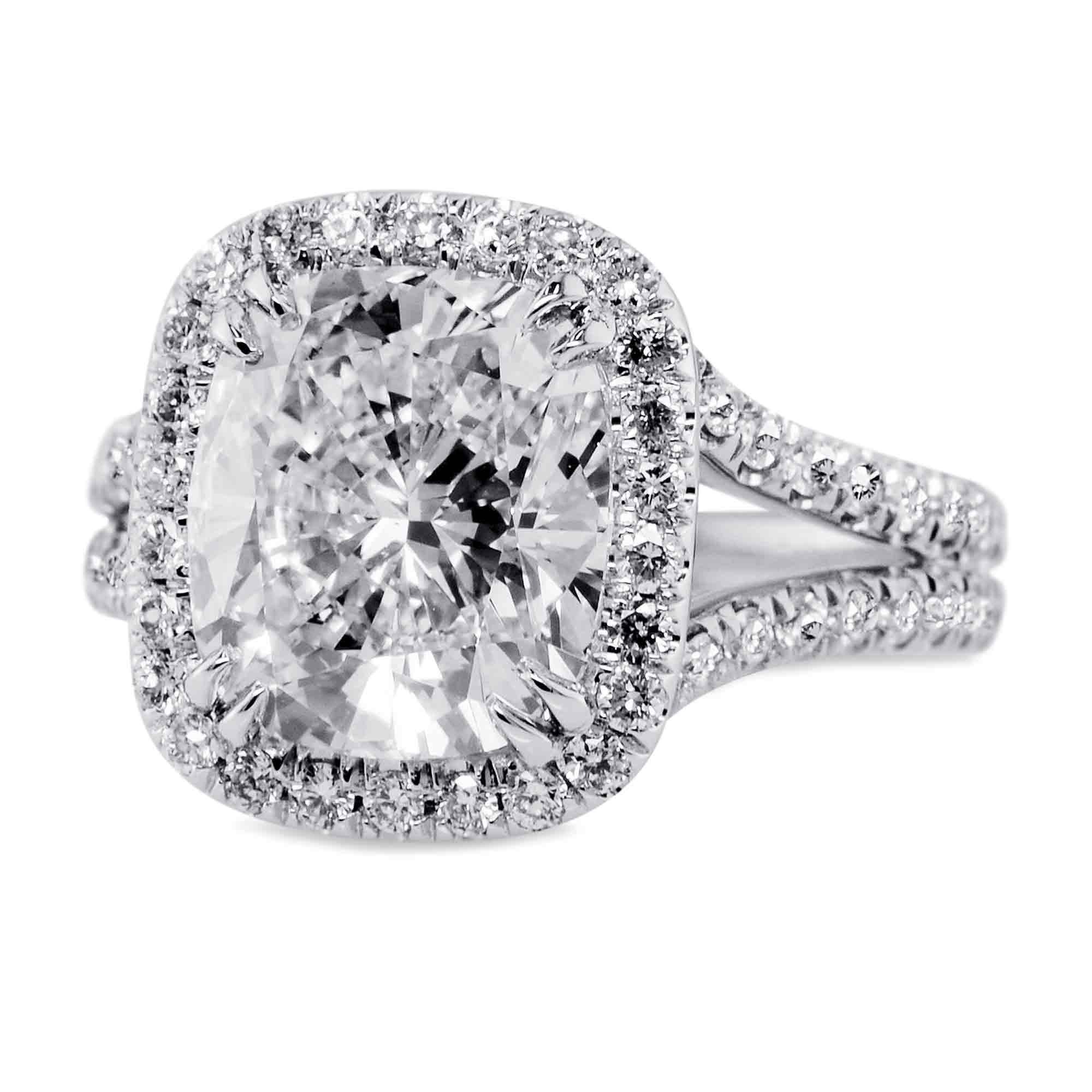 Peter Norman – Cushion Cut Diamond Micro Pave With A Split Within Cushion Cut Diamond Micropavé Engagement Rings (View 23 of 25)