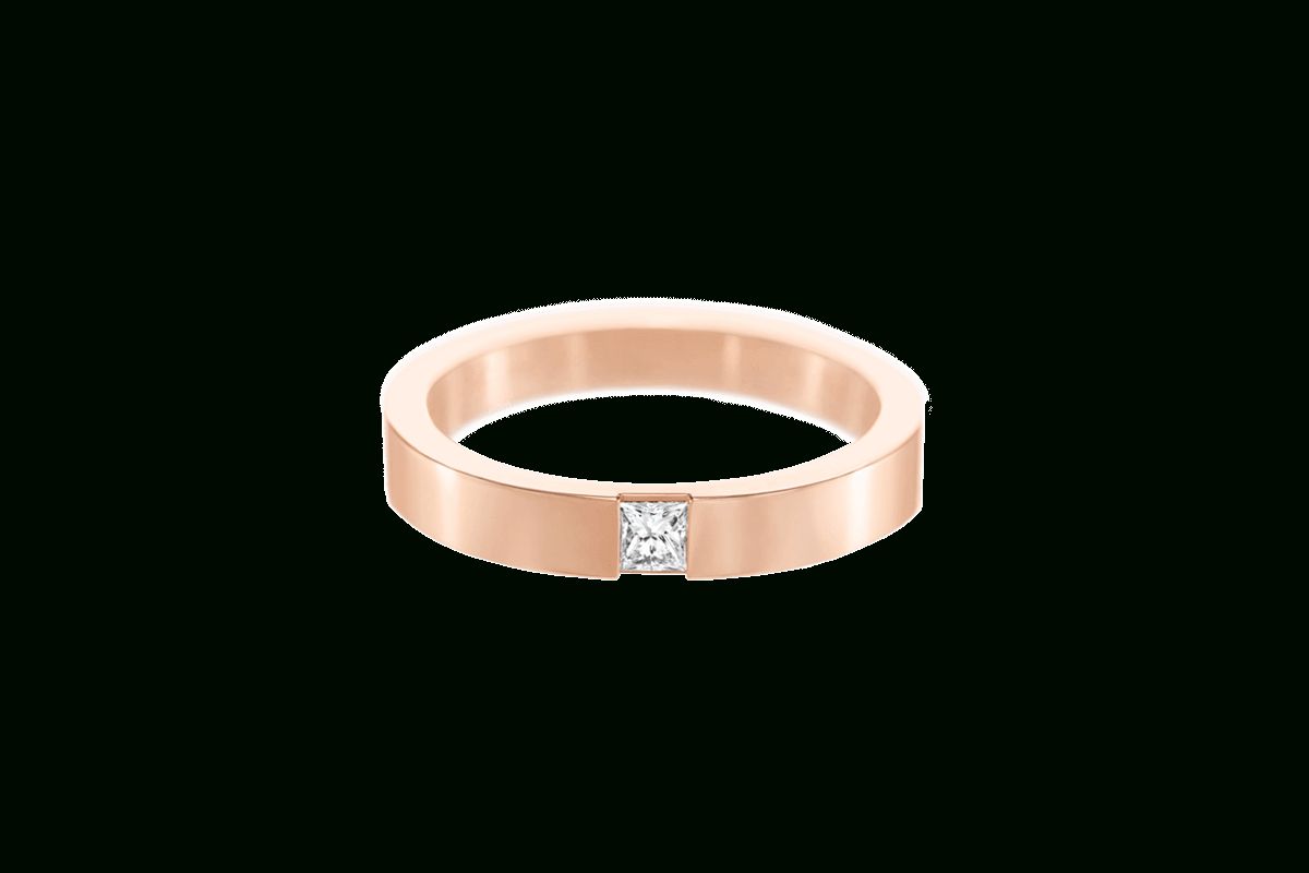 Princess Cut Diamond Wedding Band In Rose Gold | Harry Winston Within Most Recently Released Princess Cut Single Diamond Wedding Bands In Rose Gold (View 2 of 25)