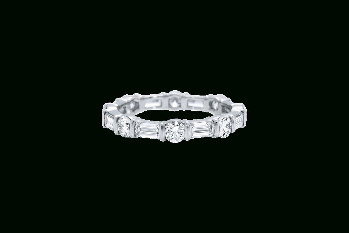 Round And Emerald Cut Diamond Band | Harry Winston Throughout Recent Bar Set Round Brilliant And Emerald Cut Diamond Wedding Bands (View 1 of 25)
