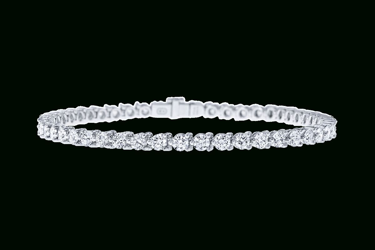 Round Brilliant Diamond Straightline Bracelet | Harry Winston Intended For Newest Round Brilliant Diamond Straightline Necklaces (View 8 of 25)