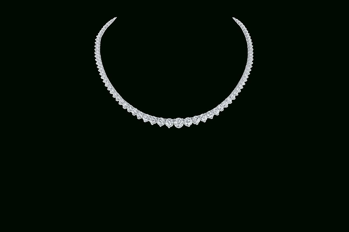 Round Brilliant Diamond Straightline Necklace | Harry Winston With Regard To Most Popular Round Brilliant Diamond Straightline Necklaces (View 1 of 25)
