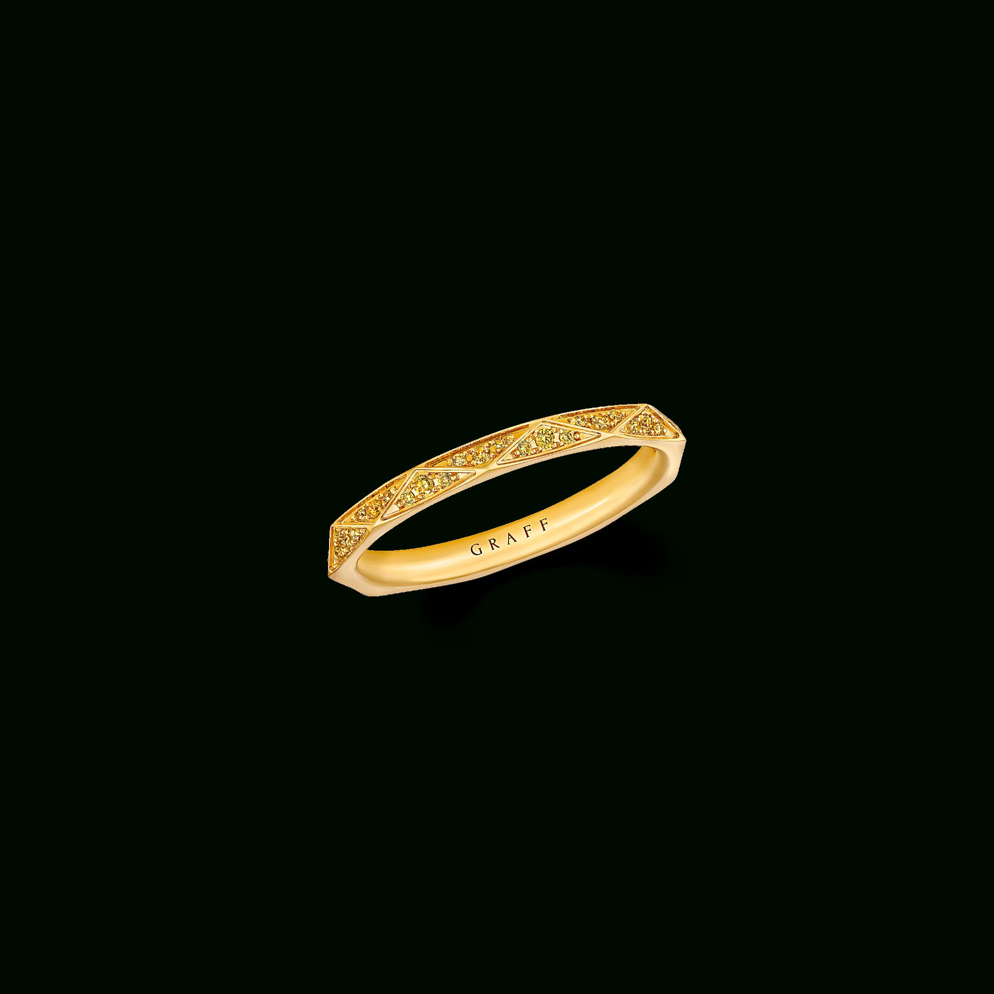 Signature Pavé Wedding Band, Yellow Gold | Graff With 2017 Signature Bands Ring (View 8 of 25)