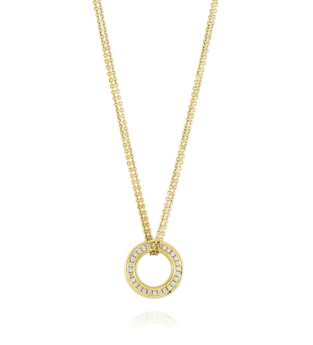 Small Roulette Yellow Gold Diamond Pendant | Boodles Within Best And Newest Small Diamond Necklaces (View 21 of 25)