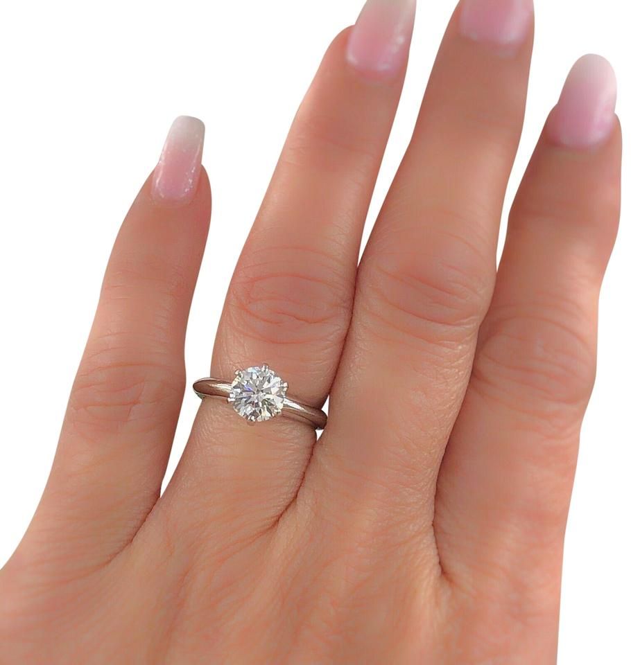Tiffany & Co. G Vs2 Round Brilliant Diamond Solitaire Engagement  (View 8 of 25)