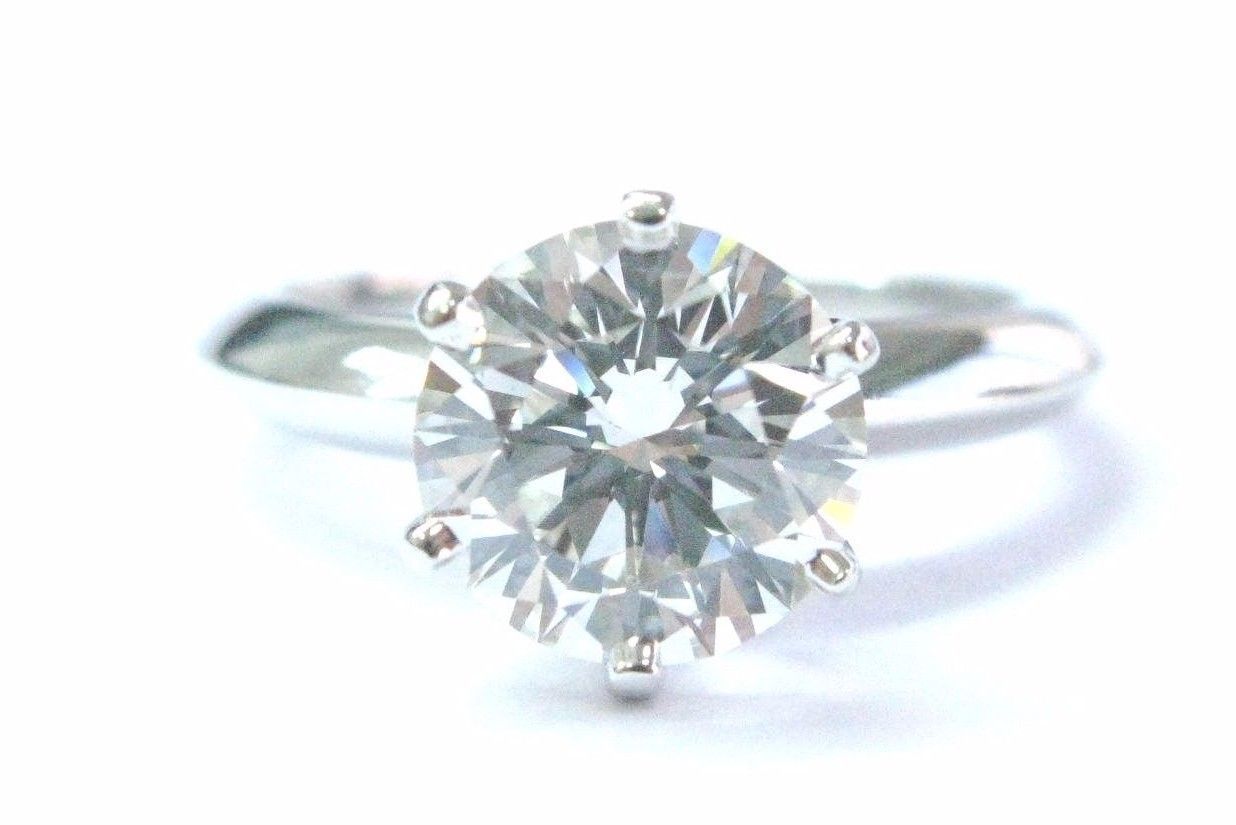 Tiffany & Co Platinum Round Diamond Solitaire Engagement Ring  (View 10 of 25)