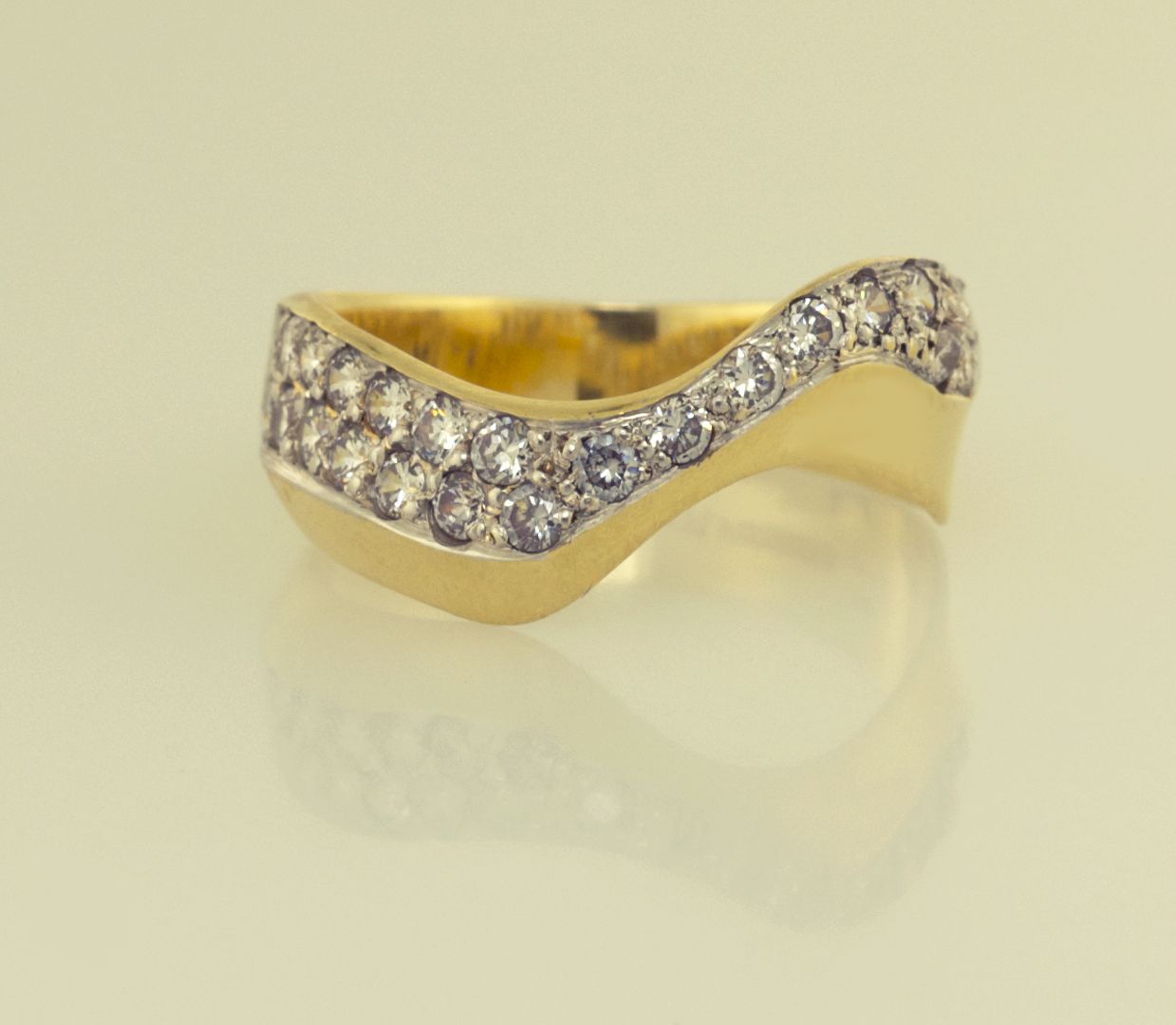Wave Ring Pavé Set With .50ct (View 18 of 25)