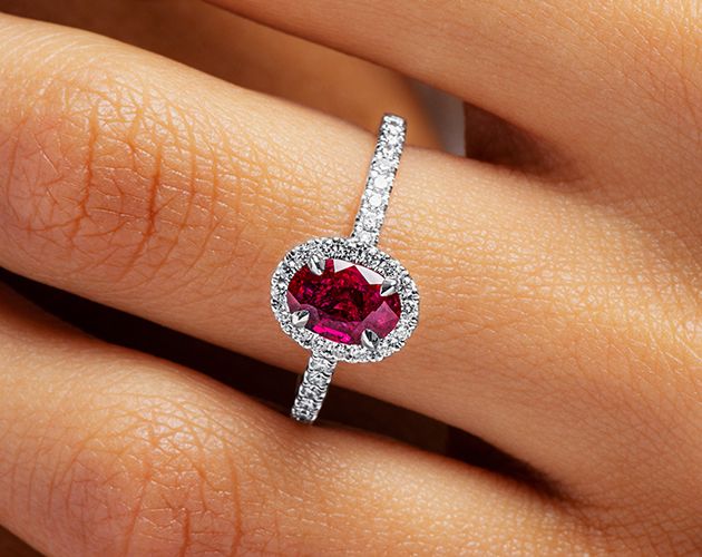 10 Elegant Ruby Engagement Rings | How They Asked Pertaining To Ruby Halo Rings (View 16 of 25)