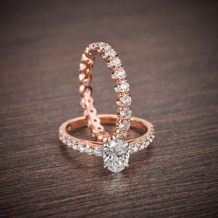 10 Reasons For Choosing A Rose Gold Engagement Ring & Wedding Ring With Gold Band Rings With Diamonds (View 21 of 25)