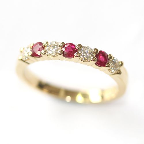 18ct Yellow Gold Ruby And Diamond Eternity Ring — Form Bespoke Jewellers For Ruby Eternity Rings (View 20 of 25)