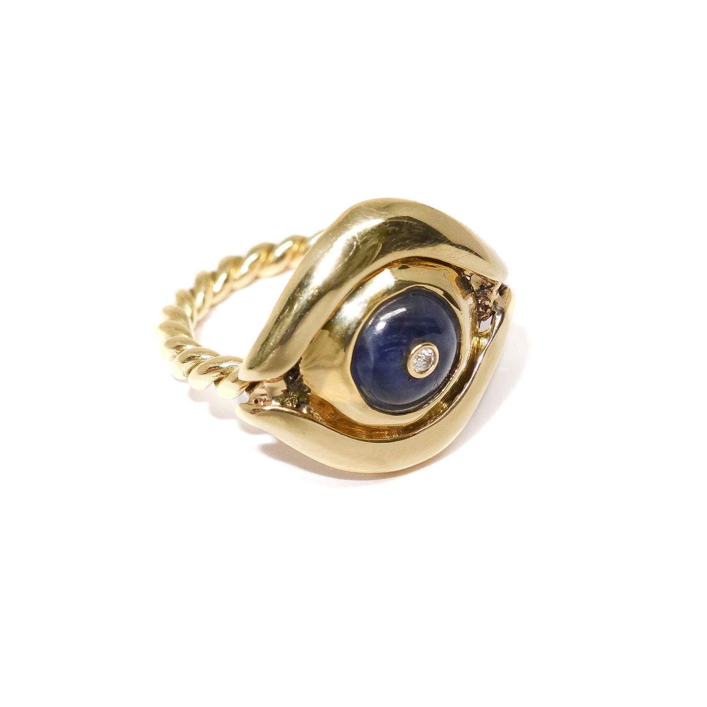 18k Gold Sapphire & Diamond Evil Eye Ring – | Lazaro Soho Inside Evil Eye Sapphire And Diamond Rings (View 9 of 25)