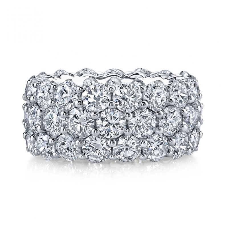 18k White Gold Olivia Eternity Diamond Ring (1 1/2 | Three Diamond Eternity  Ring | Cucciolino (View 14 of 25)