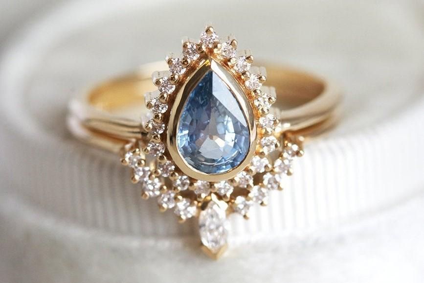 38 Pear Shaped Engagement Rings To Suit Every Bride – Hitched.co.uk –  Hitched.co (View 9 of 25)