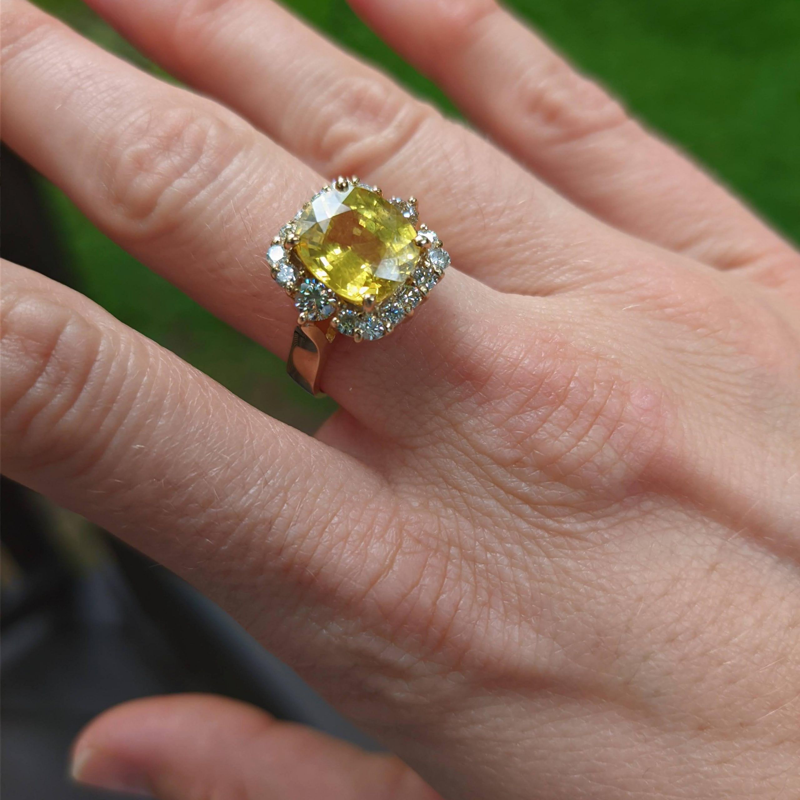 5.5ct Yellow Sapphire And  (View 12 of 25)