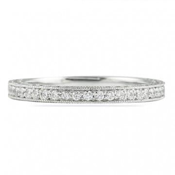 65 Ct Diamond 3 Row Bright Cut Wedding Band | Lauren B Jewelry In Bright Cut Rings (View 24 of 25)