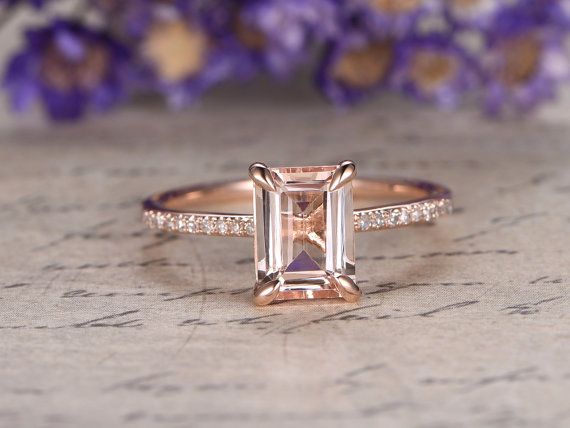 8 Morganite Engagement Rings That Burst With Blush – Love & Lavender For Morganite Halo Rings (View 24 of 25)