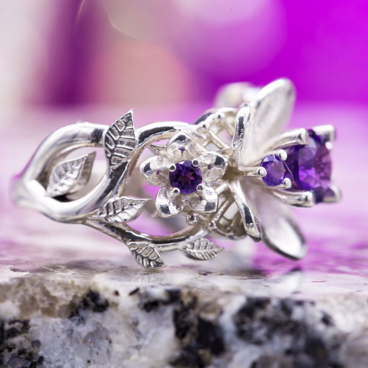 Amethyst Engagement Rings | Custommade With Regard To Amethyst And Diamonds Rings (View 22 of 25)