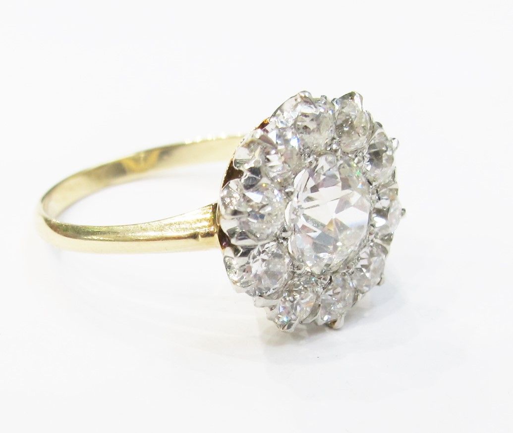 Antique Diamond Cluster Ring — Gray & Davis: Antique & Custom Jewelry For Diamond Cluster Rings (View 13 of 25)