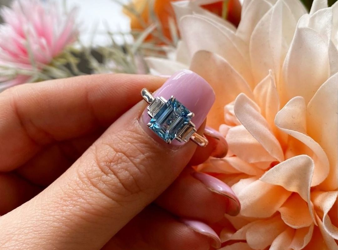 Aquamarine Engagement Rings  The Ocean On Your Finger – Diamondport In Aquamarine And Diamond Rings (View 23 of 25)