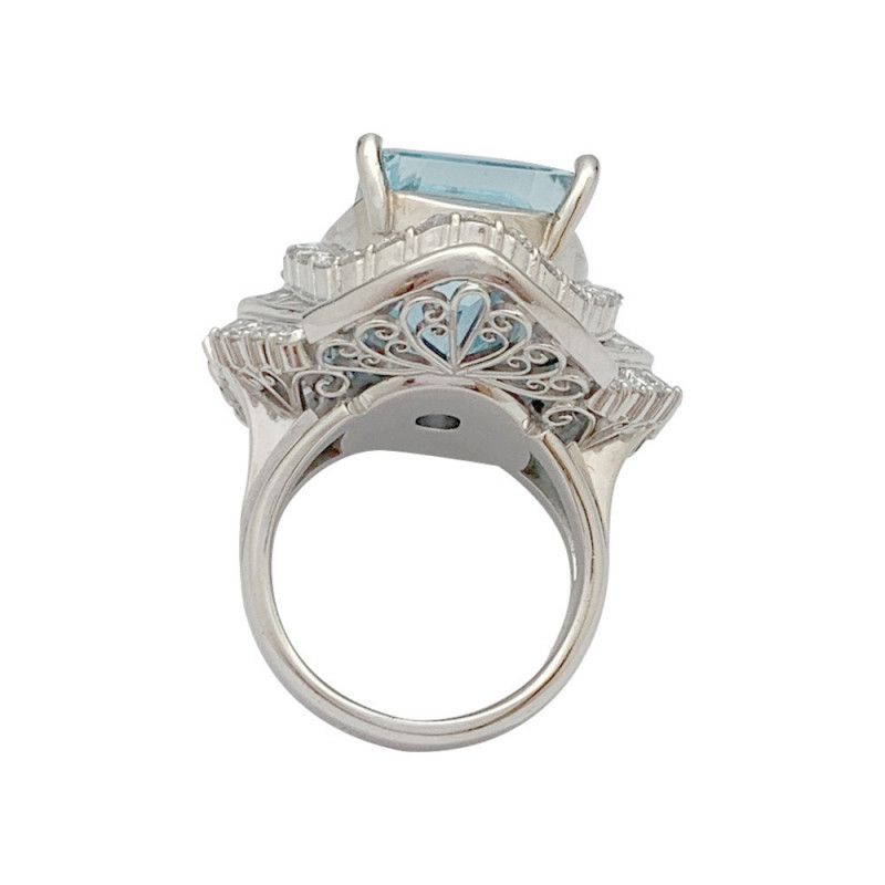 Aquamarine Ring, Diamonds (View 12 of 25)