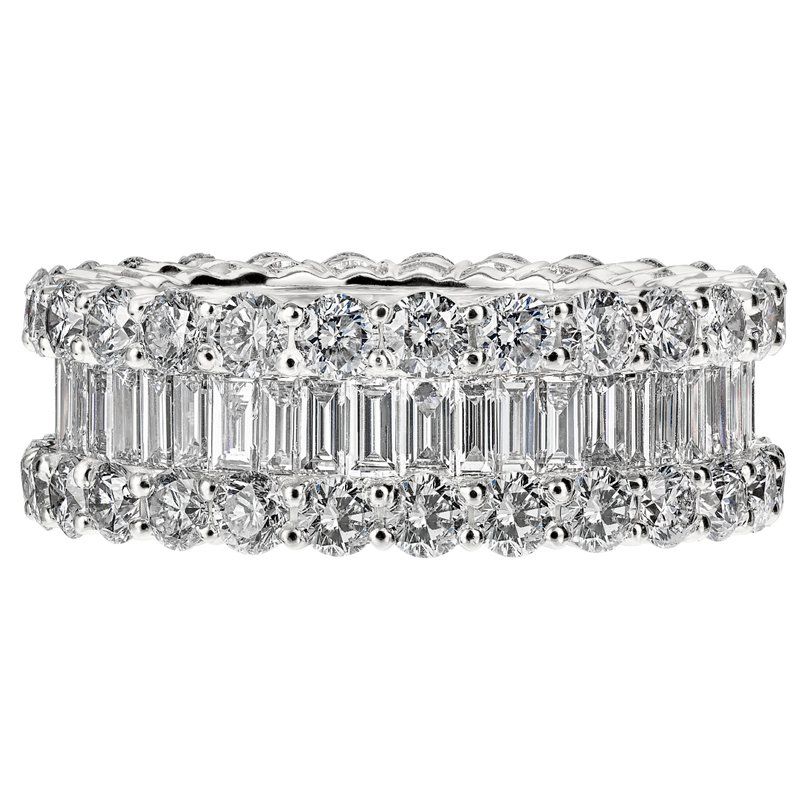 Baguette And Round Eternity Band – Gail Jewelers For Baguette And Round Diamonds Eternity Band Rings (View 2 of 25)