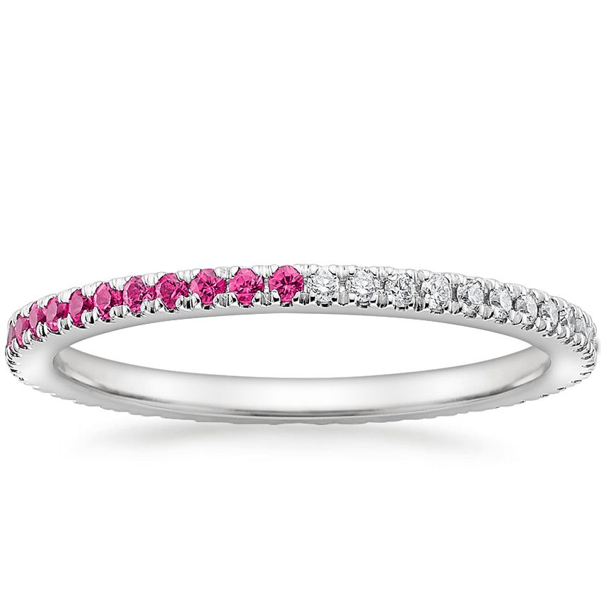 Ballad Lab Pink Sapphire And Diamond Eternity Ring – Brilliant Earth For Pink Sapphire Semi Eternity Rings (View 21 of 25)