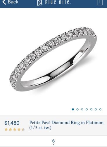 Blue Nile Petite Pave Diamond Ring In Platinum (1/3 Ct. Tw (View 24 of 25)
