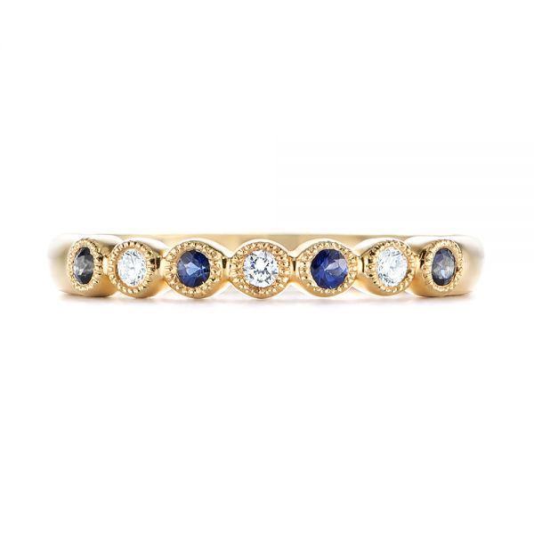 Blue Sapphire And Diamond Stackable Ring #104575 – Seattle Bellevue |  Joseph Jewelry Intended For Stackable Sapphire Rings (View 7 of 25)